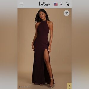 Lulus Captured Your Heart Halter Maxi Dress size small